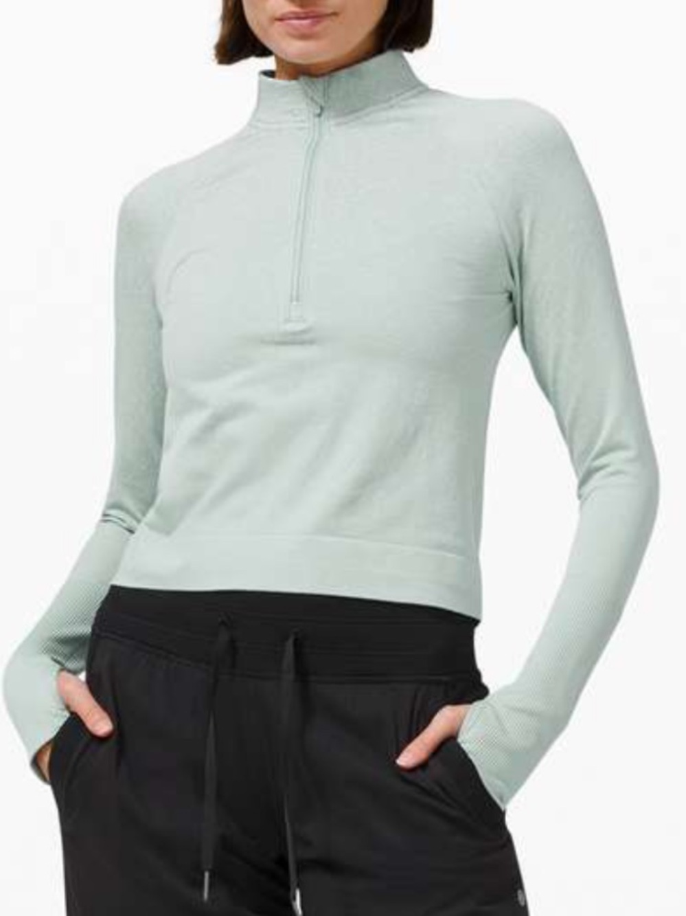 lululemon athletica Mint Green Rest Less Half-Zip Pullover